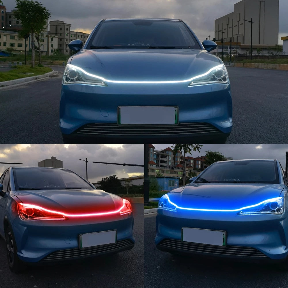 Bandă luminoasă capot mașină