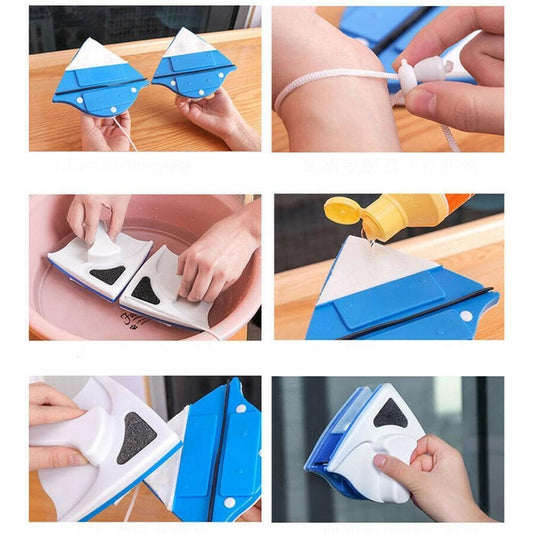 Curățător de geamuri magnetic pentru mașină