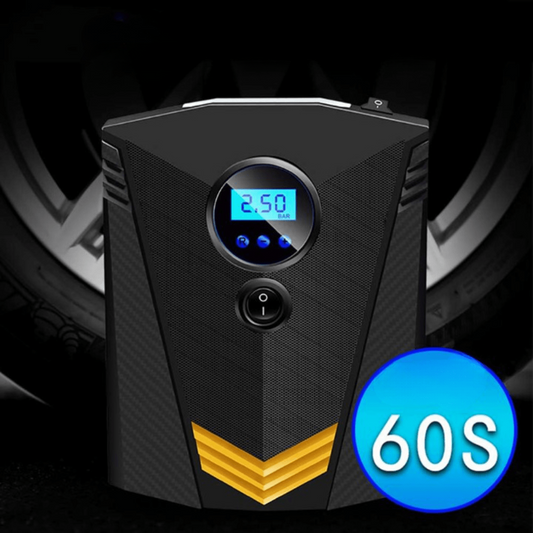 Hordozható Levegőkompresszor Autó/Motor/Kerékpár – 12V-os Szivargyújtó + Digitális Képernyő