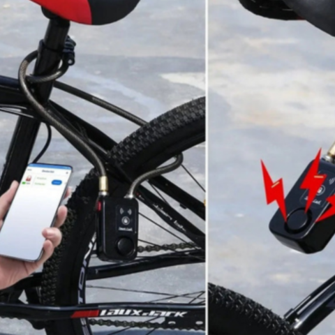 Antirrobo Inteligente Para Bicicleta Con Alarma 110dB Y Control A Través De Aplicación — Protección Fiable Y Moderna