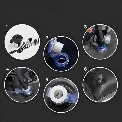 Oppustelig madras til bagsæde i bil – Praktisk og nem at installere