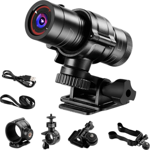 Caméra Étanche Pour Guidon Et Casque – Idéale Pour Cyclisme Et Moto