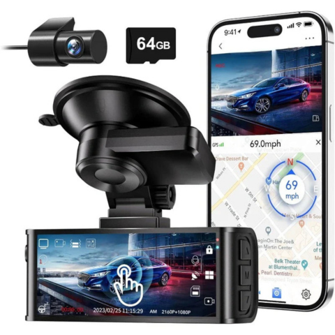 Elülső és hátsó dashcam – Teljes védelem nappal és éjszaka