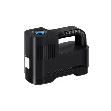 Draagbare Digitale 12V Luchtcompressor Met LED-lamp — Veiligheid En Gebruik 's Nachts