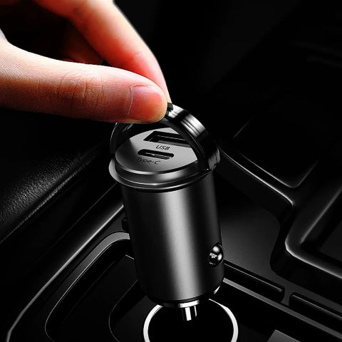 Kompakti Auton Laturi – Kaksois USB-Portti ja Nopea