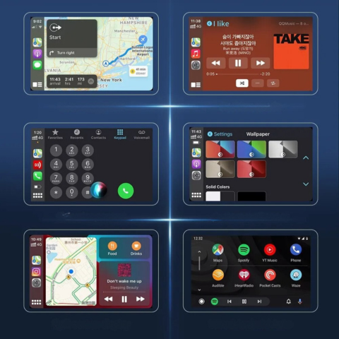 Monitor Multimedia Inalámbrico Auto – Compatibilidad Universal 