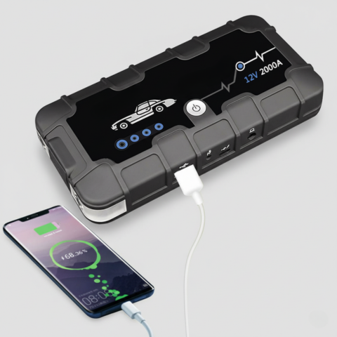 Batteriestarter 12V 2000A — Schnellladung & Mehrfachverwendung 