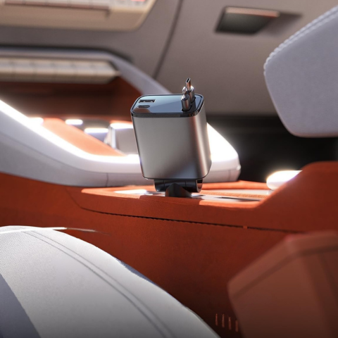 Încărcător Auto Retractabil – Format Compact Ultra Practic 