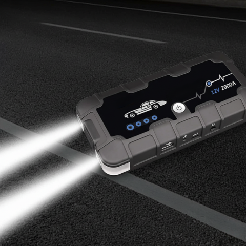 Starter de baterie 12V 2000A — Încărcare rapidă și utilizare multiplă 