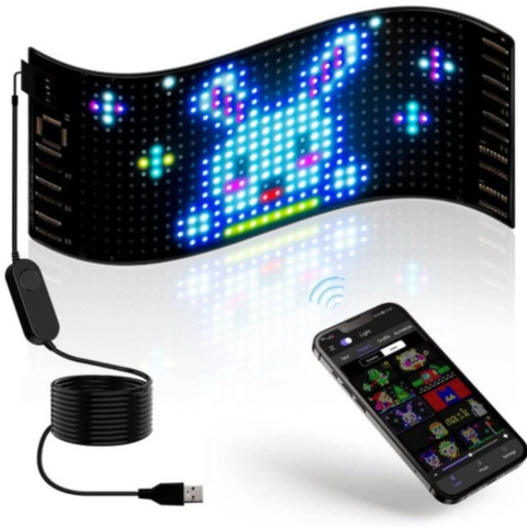 Panel de Visualización LED Auto – Texto y Motivos Personalizados 