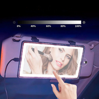 LED Peili Aurinkosuojassa Autolle – Säädettävä ja Latausmahdollisuus 