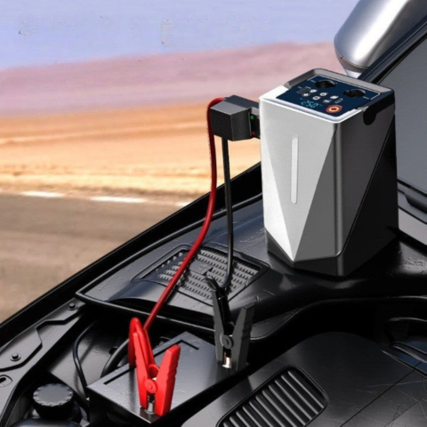 Draagbaar Auto-opblaasstation en Start – Krachtig en Compact 