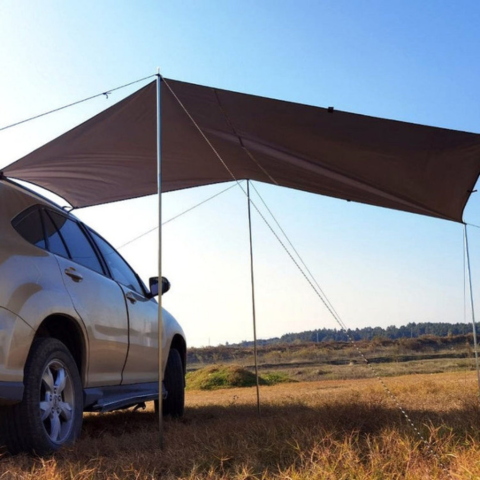 Kofferraumschirm für Auto – Perfekt gegen Sonne und Regen 