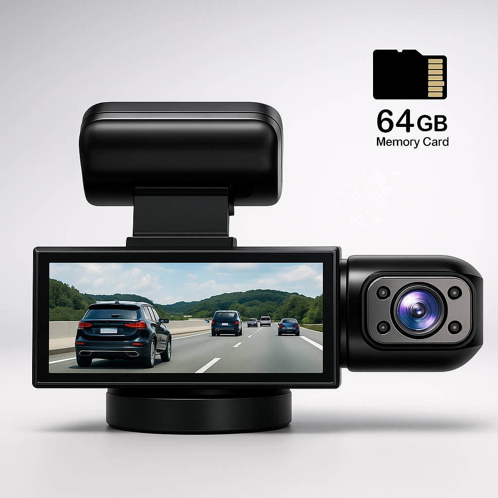ダッシュカム ダブル フル HD 車 - ナイトビジョン + 内部カメラ 
