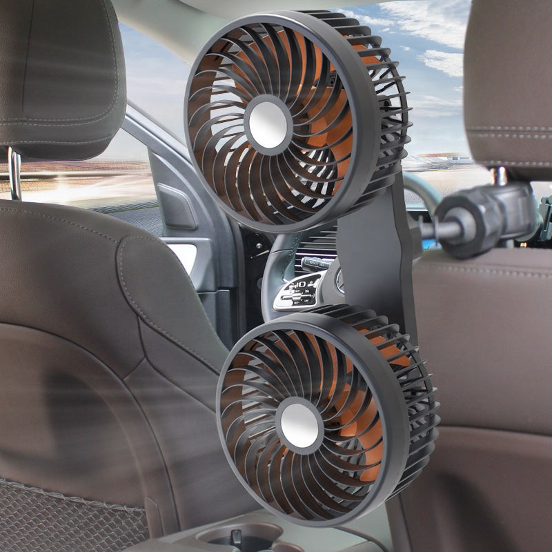 Dubbele Auto Ventilator — Oplaadbaar en Draaibaar 