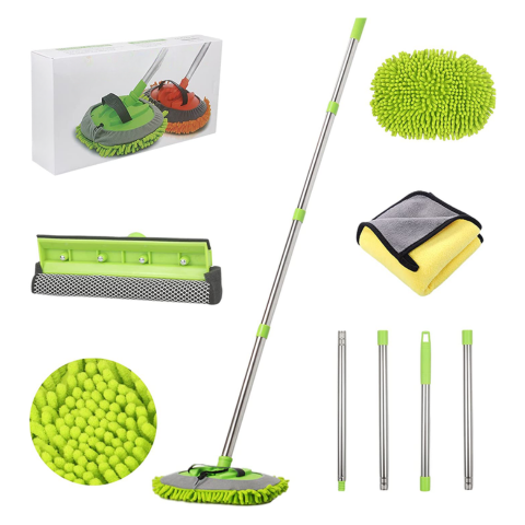 Πολυλειτουργικό Σετ Πλυσίματος Αυτοκινήτου — Ρυθμιζόμενη Λαβή & Μαλακή Πετσέτα 