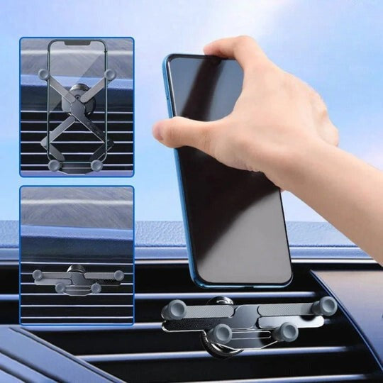 Podpora telefonu do auta, mřížka ventilace – rotace 360° a automatické uzamčení 