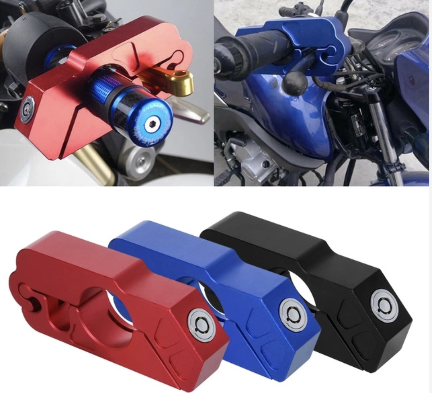 Motorcycle handlebar lock - Theft protection